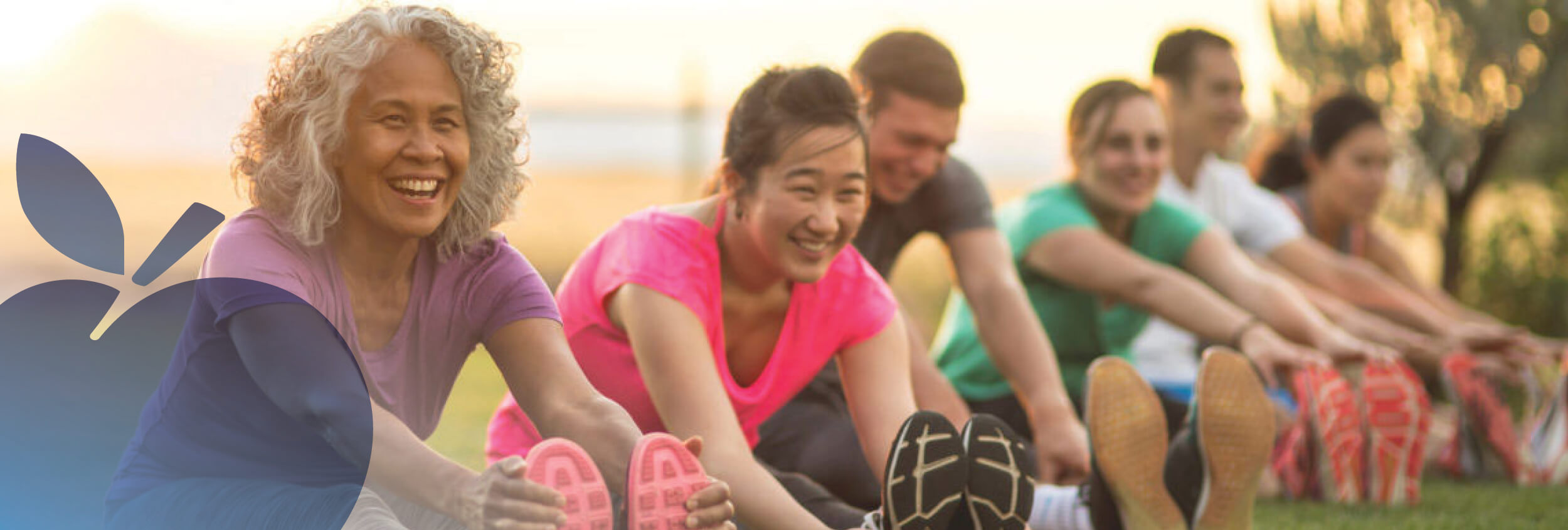 22 Apple Bank Header Photos FitOn Diverse group stretching legs